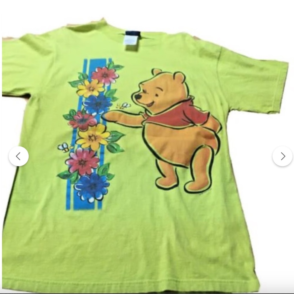 WITH FLAW vintage 90s disney Winnie the Pooh Jerry Leigh L LIME GREEN